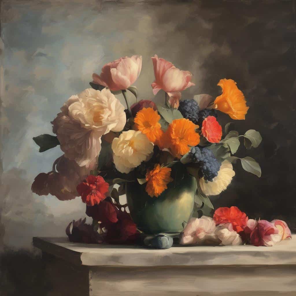 νεκροταφείο με λουλούδια, σύγχρονη τέχνη, καλλιτέχνες που διαμόρφωσαν τη σύγχρονη τέχνη, λουλουδάτο still life.