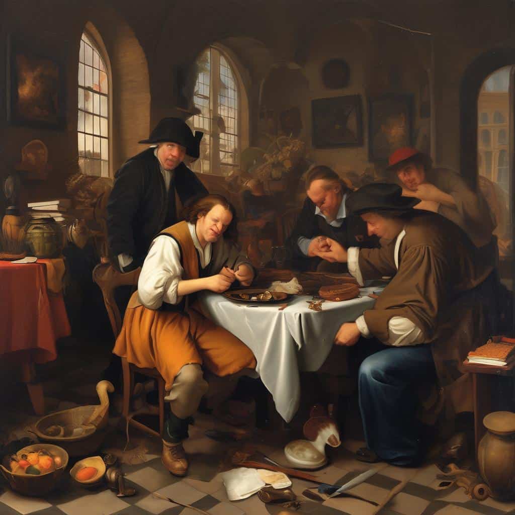 Καλλιτέχνες που διαμόρφωσαν τη σύγχρονη τέχνη, αναπαράσταση ζωγραφογεία ζωγράφων κατά τον 17ο αιώνα.